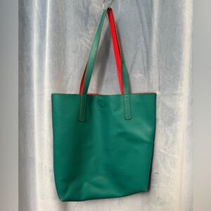 Target REVERSIBLE Teal and Red Tote Bag